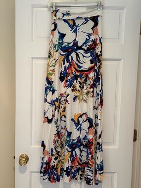 NWT Rachel Pally Floral-Print Maxi Skirt